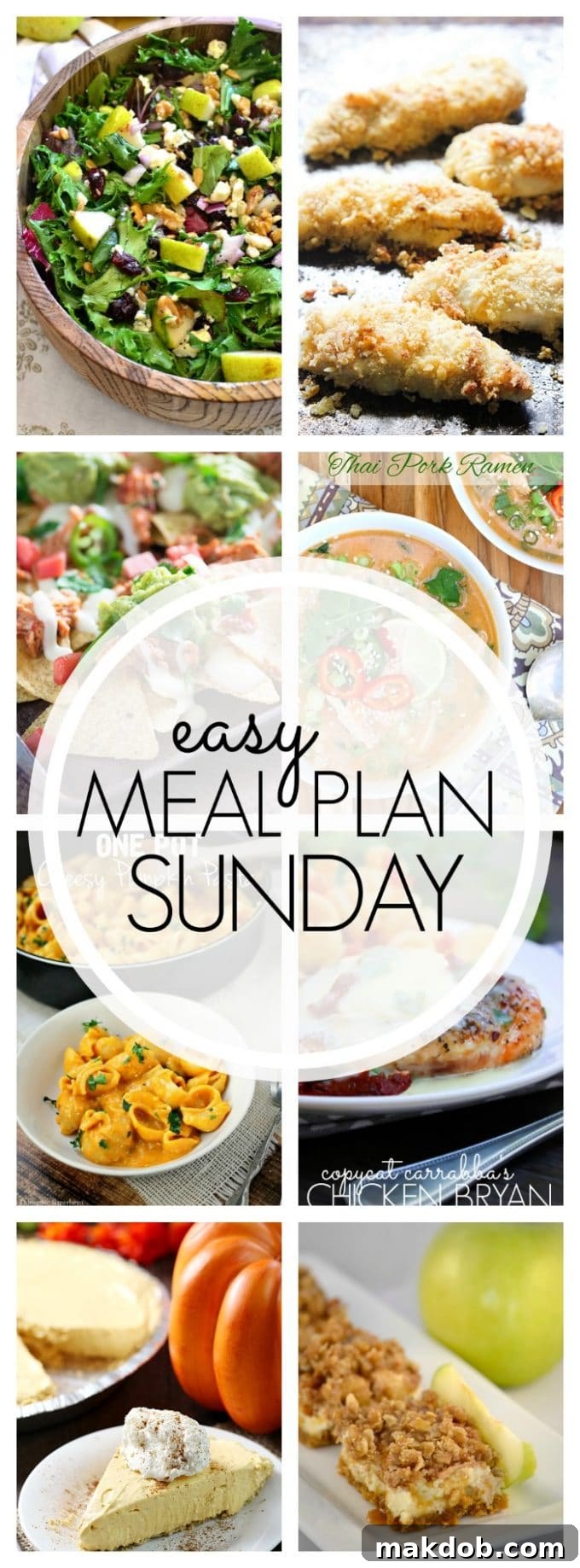 Simple Sunday Meals Week 66 12 Easy Weekly Meal Plan for Fall - Week 66