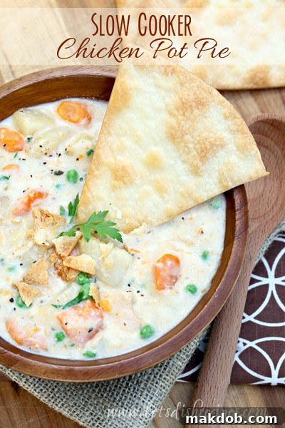 Comforting Slow Cooker Chicken Pot Pie