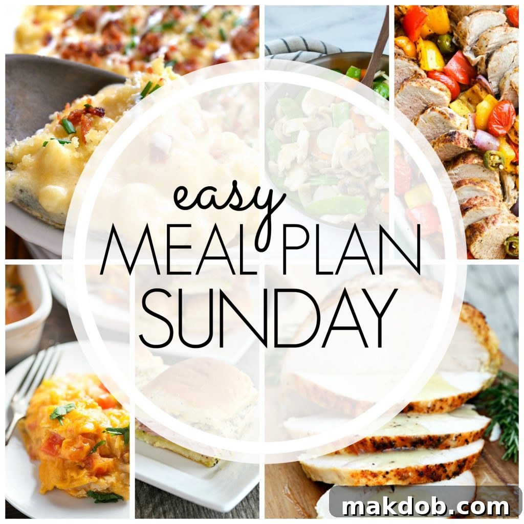 Easy Meal Plan Sunday - Week 74