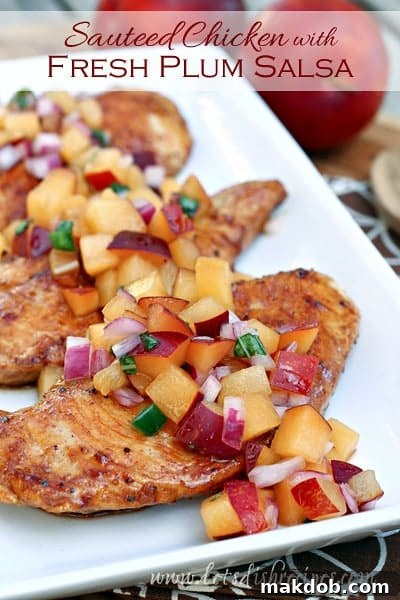 Vibrant Sauteed Chicken with Fresh Plum Salsa for a quick Tuesday dinner