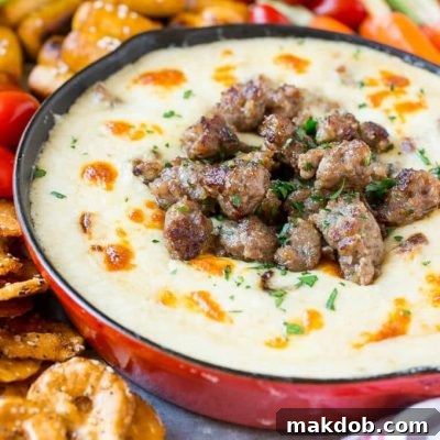 Wisconsin Brat & Beer Cheese Dip