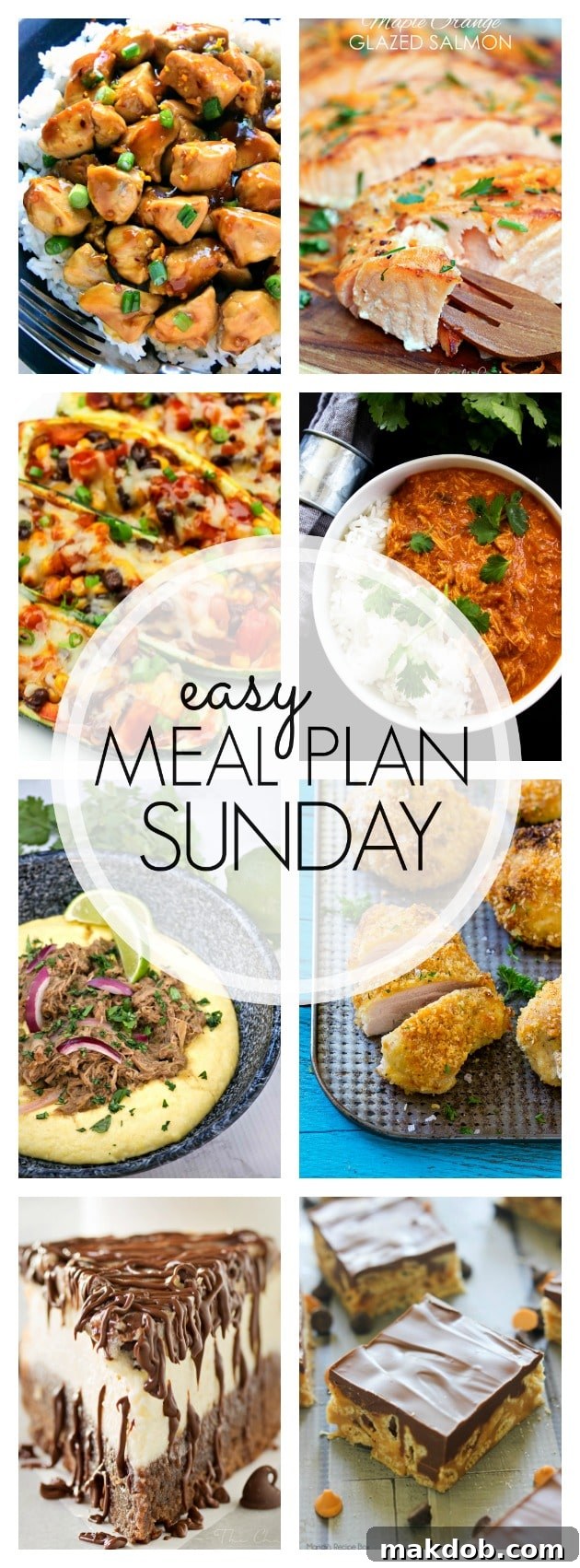 Easy Meal Plan Sunday Week 80 Pinterest Pin - Weekly Dinner Ideas