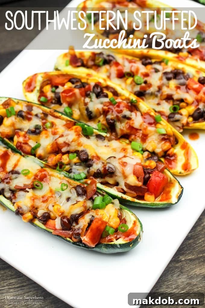 Delicious Southwestern Stuffed Zucchini Boats Recipe