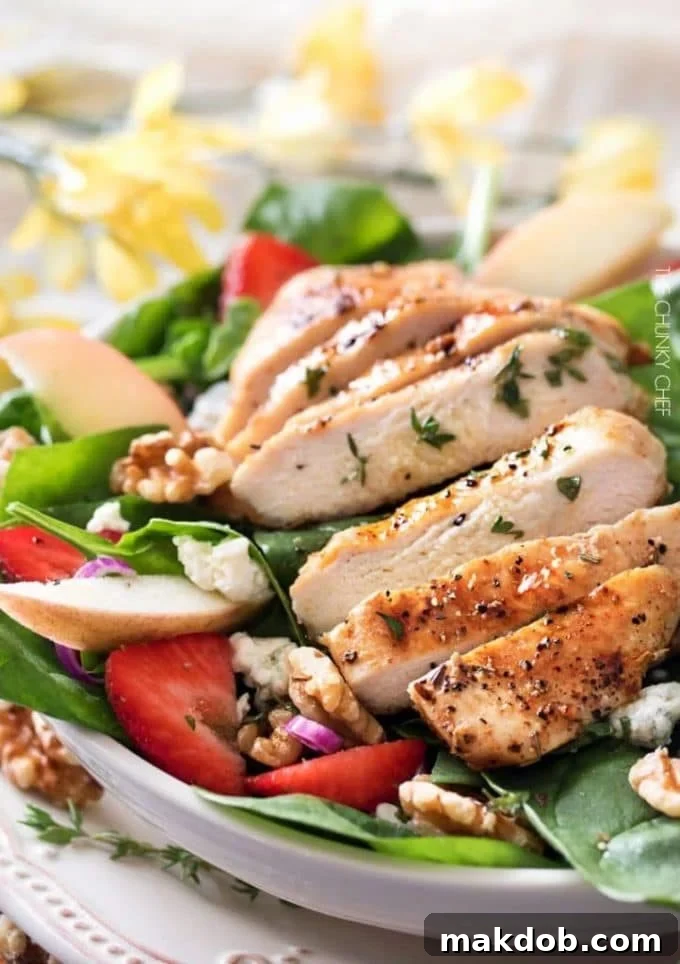 Grilled Chicken Strawberry Spinach Salad recipe