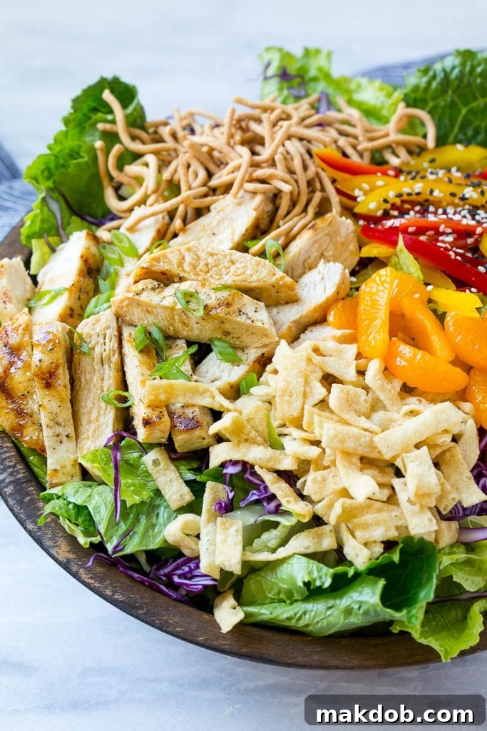 Refreshing Chinese Chicken Salad with sesame ginger dressing: A healthy and quick dinner for Thursday