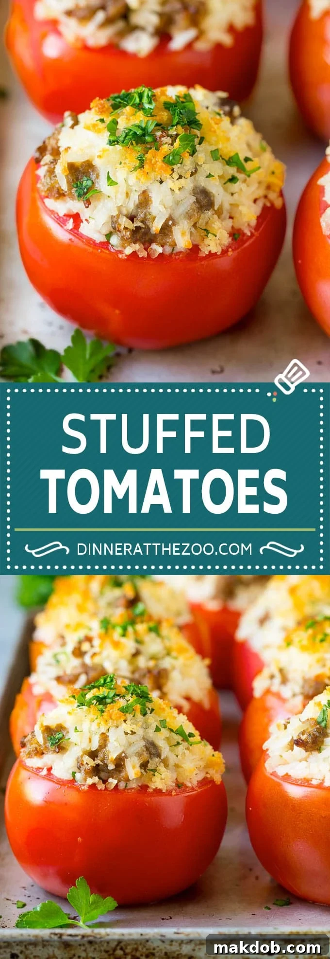 Stuffed Tomatoes Recipe | Sausage Stuffed Tomatoes #tomatoes #sausage #rice #dinner #dinneratthezoo