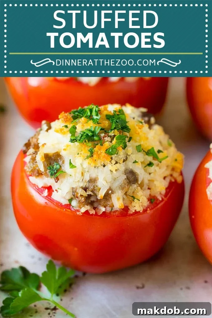 Stuffed Tomatoes Recipe | Sausage Stuffed Tomatoes #tomatoes #sausage #rice #dinner #dinneratthezoo