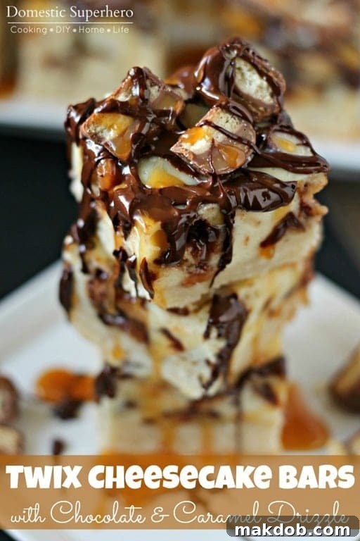 Indulgent Twix Cheesecake Bars – the perfect sweet treat for any occasion!