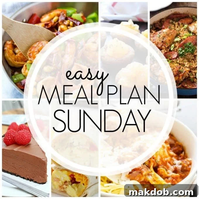 88 Sundays of Stress-Free Eating 2 Delicious weekly meal plan with a variety of easy-to-make dinner recipes, including Taco Spaghetti and Slow Cooker Chicken Parmesan, perfect for busy families.