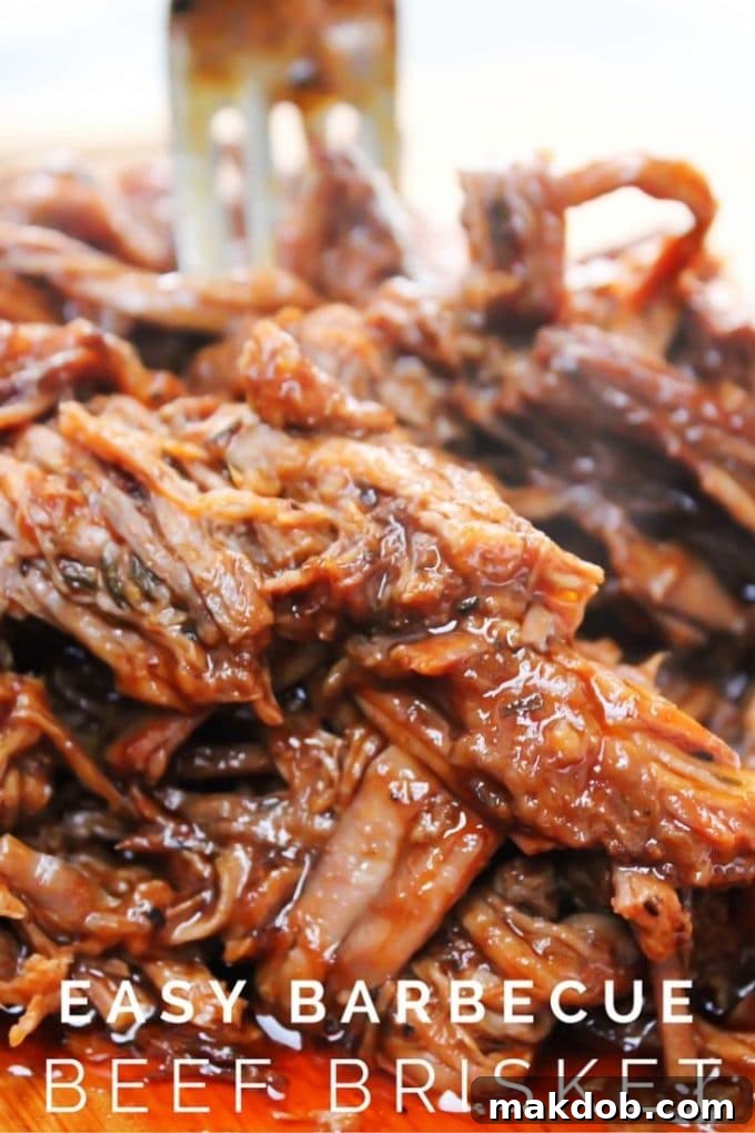 Succulent slow cooker barbecue beef brisket, tender and flavorful for a comforting Monday dinner.