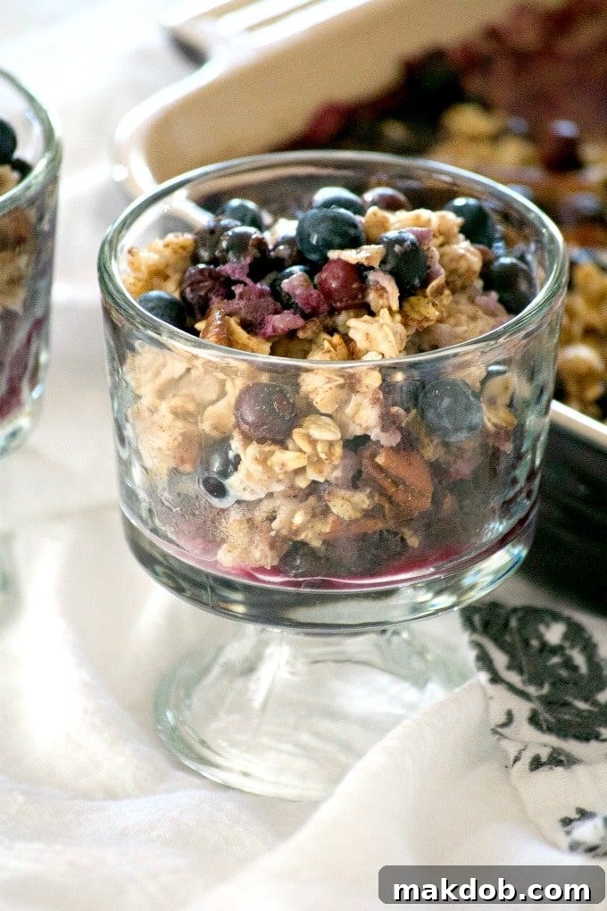 Baked Blueberry Oatmeal for a Hearty Weekend Breakfast