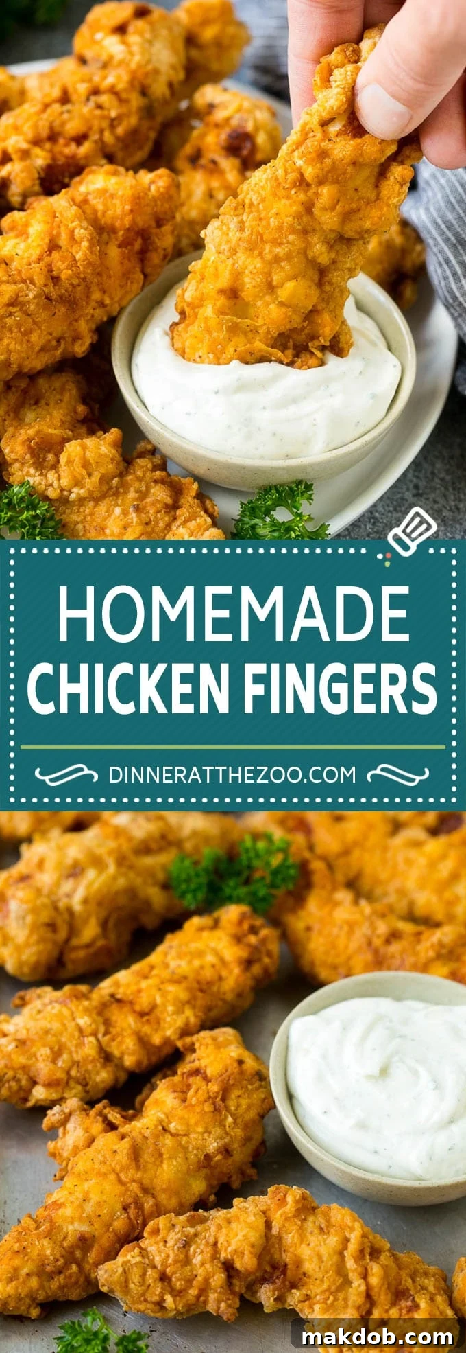Golden Crispy Chicken Tenders 2 Homemade Chicken Fingers Recipe | Chicken Tenders | Fried Chicken #chicken #friedchicken #dinner #appetizer #dinneratthezoo