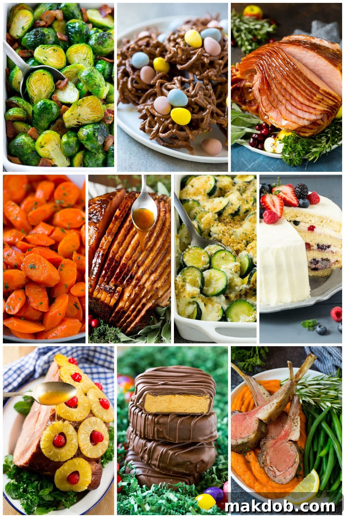 20 Festive Easter Delights 16 A collection of pictures of holiday recipes like candied carrots and peanut butter eggs, perfect for Easter.