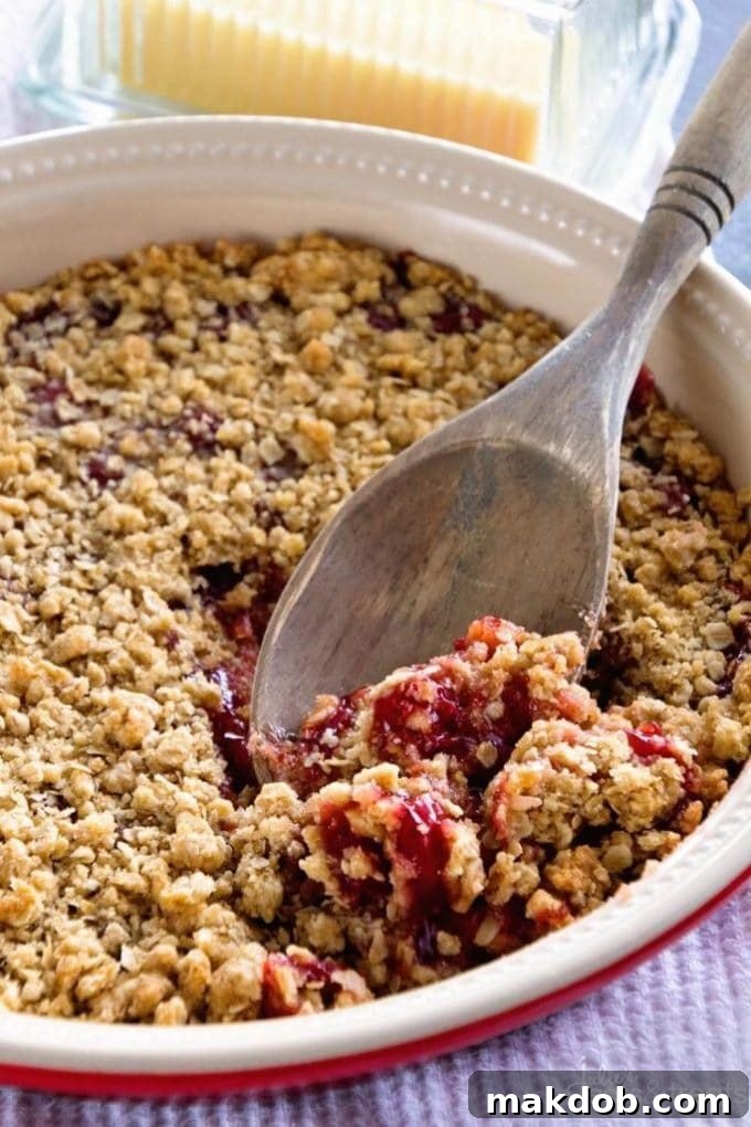 Effortless Sunday Meal Planning 19 Classic Cherry Crunch Pie with a sweet, tart cherry filling and a buttery, crumbly topping, a comforting dessert for any day.