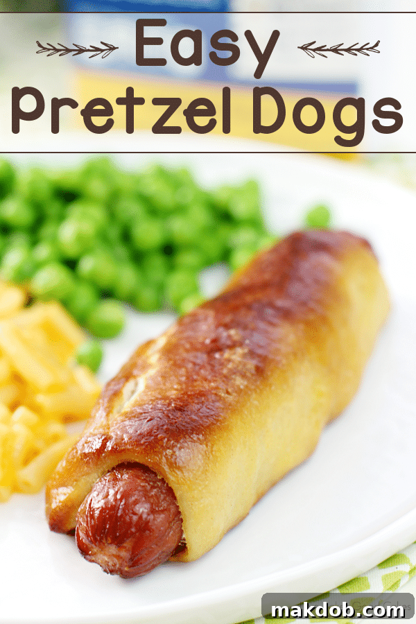 Effortless Sunday Meal Planning 8 Fun and easy Pretzel Hot Dogs, a family favorite wrapped in savory pretzel dough, perfect for a casual Wednesday dinner.