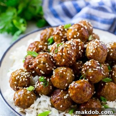 Easy teriyaki meatballs coated in a sweet and savory sauce, perfect for a quick dinner.