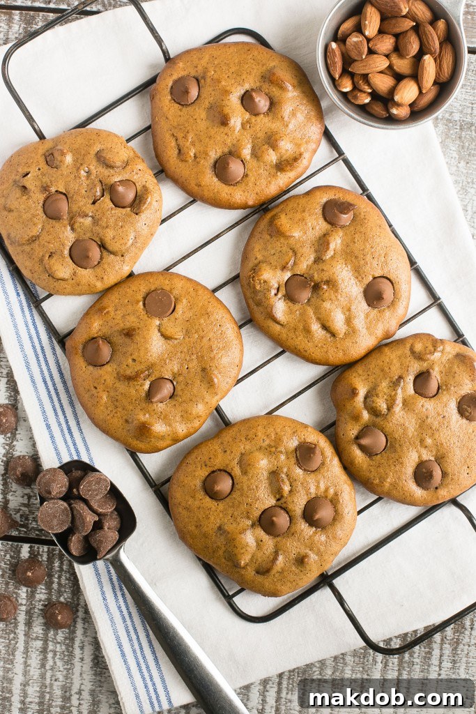 Seriously Gooey Flourless Chocolate Cookies 2 Soft and chewy flourless chocolate chip cookies made with almond butter, a perfect gluten-free treat ready in just 15 minutes.